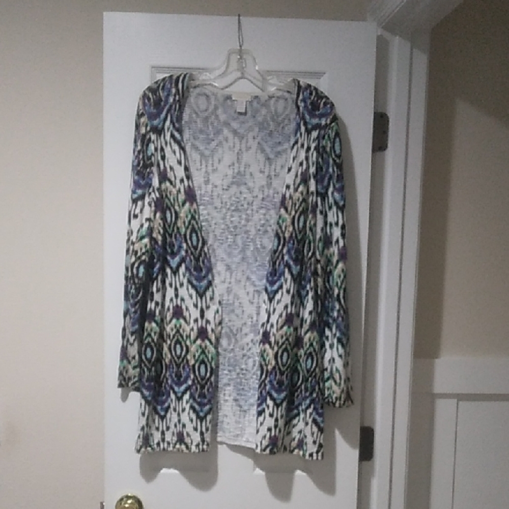 Chico's Blue and Green Cardigan Sweater